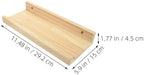 FRCOLOR Wood Floating Shelf Wall Mounted Display Rack 30x15cm Compact Mini Wall Storage Shelf for Bedroom Living Room Small Item Organizer
