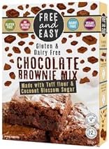 Free and Easy Chocolate Brownie Mix, 350g - Gooey & Delicious, Organic, Vegan & Gluten-Free