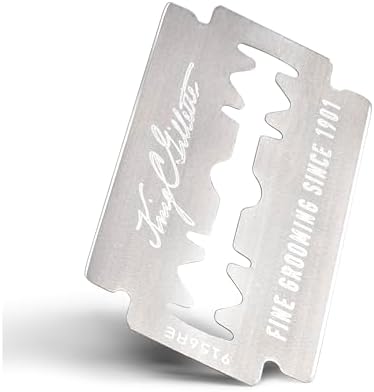 King C. Gillette Double Edge Safety Razor for Men, 5 Platinum Coated Double Edge Razor Blades, Gifts for Men