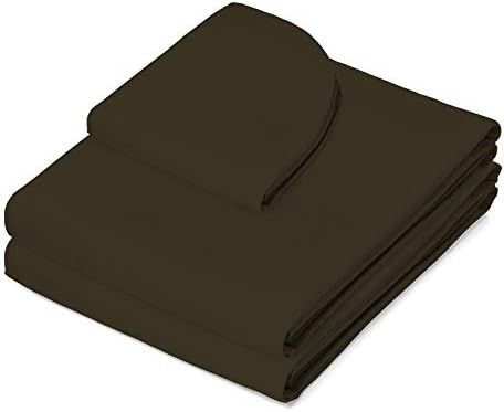 Saloniture 3-Piece Microfiber Massage Table Sheet Set - Premium Facial Bed Cover - Includes Flat and Fitted Sheets with Face Cradle Cover - Chocolate Brown