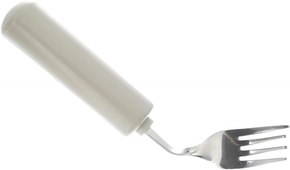 Homecraft Queens Angled Cutlery, Right-Handed Angled Fork, Lightweight Ergonomic Adaptive Fork, Cutlery with Easy-to-Grip Handles for Limited or Weak Grasp, Adaptive Utensil for Independent Eating