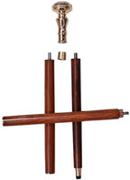 Golden Brass Knob Head Walking Cane for Men – Wooden Shaft with Antique Finish Handle, Decorative Gentleman’s Mobility Walking Stick