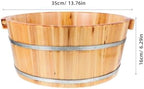 Wooden Foot Bath Basin - Thickened Spa Pedicure Soaking Bucket for Feet Washing, Home Use, Herbal Soaks (Light Brown, 13.76x11.79x6.29 inches) - Portable Foot Wash Bucket
