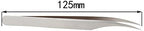 Utoolmart 125mm Professional Stainless Steel Precision Tweezers Dolphin-shaped Tip Tweezers for lash Extensions Square Box 1pcs