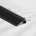Rubber Stair Nosing - Stair Anti-Slip Adhesive Strip, Made of Wear-Resistant Rubber, Mute, Easy to Install - Indoor/Outdoor, Helps Elderly and Children Prevent Slipping (3.3Ft, Full Black, 1)