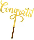Congratulations Cake Topper - Congrats Cake Topper - Graduation,Wedding,Retirement,Birthday,Anniversary,Celebration Party Decorations