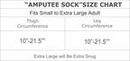 Amputee Sock "Tie Die Light n Dark Blue V1 sock" 3PLY Residual V1" Wound Over Shrinker