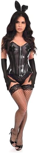 Daisy corsets womens Daisy Corsets Lavish 4 Pc Clear Black Bunny Corset Costume