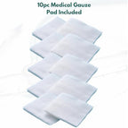 NanaCare Clear Medical Tape Waterproof, 4 Rolls- 1 inch x 10 yds + 10 pc Gauze Pads - Hypoallergenic Surgical Tape for Wound Care, Dressings & Face, First Aid Waterproof Bandage for Sensitive Skin