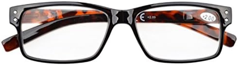 Eyekepper Spring Hinges Vintage Reading Glasses Men with Case Grey Lens Sunshine Readers