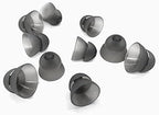 Smokey Hearing Aid Power Domes Close Domes Ear Tips for Resound Sure Fit Style RIC RITE and Open Fit BTE Hearing Amplifier with Cleaning Tools Brush Cleaner and Carry Case (Smokey, Medium)