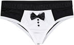 Men's 3PCS Waiter Cosplay Lingerie Set Sexy Tuxedo Underwear Bow Tie Collar and Bracelets