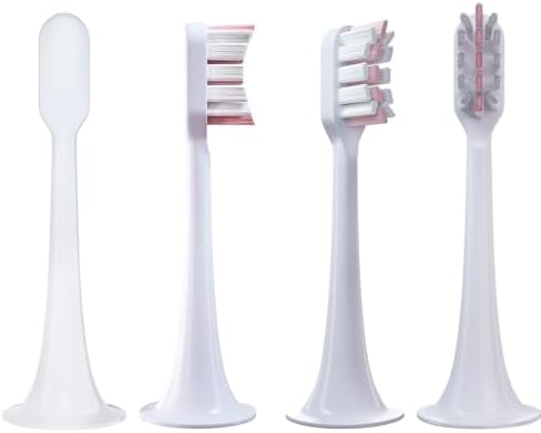 6Pcs Replacement Toothbrush Heads for Xiaomi Mijia/Mi Home T300 T500 Series Sonic Electric Brush Handles - Multiple Option (Pink Medium)