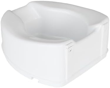 Homecraft Savanah Raised Toilet Seat, 6" High Elevated Toilet Seat Locks Onto Standard Toilets, Portable Assistance Commode Seat with Sturdy Brackets, Medical Aid for Elderly, Disabled, Limited Mobility