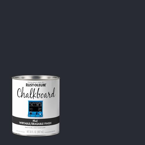 Rust-Oleum 206540 Chalkboard Brush-On Paint, 30 oz, Black