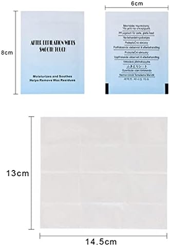 Minkissy Prep Pads Wax Removal Wipes Wax Remover Individually Wrapped Oil Wipes After Waxing Finishing Wipes Wax Depilation Supplies For Home Salon Summer 20PCS