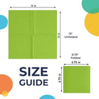 Party Solids Lime Green Napkins Disposable Everyday 50 Pcs 2 Ply Lime Green Dinner Napkins Paper Everyday For Parties & Party Supplies