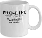 Teegarb Letter Blanket Coffee Mug Funny Pro Life Definition Motivational