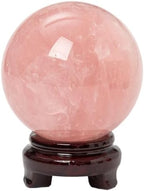 Large Rose Quartz Crystal Sphere Natural Pink Healing Crystal Ball with Stand Meditation Decorative Balls Home Decor 110-120mm/4.3-4.7"