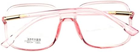 Shiratori Woman's New Retro Blue Light Blocking Glasses Big frame Nerd Eyeglasses Frame Anti Blue Ray Computer Game Glasses Pink