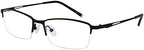 Photochromic Gray Mens Womens Reading Glasses +0.50 Metallic Half Rim Readers Spectacles
