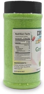 Green Apple Flavored Floss Sugar Cotton Candy Mix, 14 oz Jar - Ready-to-Use Sugar Floss - Creates Vibrant & Fluffy Flossugar for Parties & Events