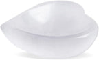 Selenite Crystal Heart Shaped Bowl 10cm, Crystals Smudging Bowl for Reiki Healing, Anxiety Relief & Meditation. Ideal for Gift & Home Decor - White