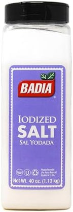 Badia Iodized Salt, 40 oz – Essential Kitchen Salt for Cooking, Baking, and Everyday Seasoning, Kosher
