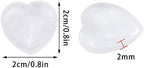 Marrywindix 15 Packs 0.8 Inch Healing Crystal Natural White Crystal Heart Love Carved Palm Worry Stone Chakra Reiki Balancing