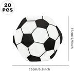 Soccer Party Supplies Soccer Football Paper Napkins 3D Black and White Design- Soccer Theme Birthday Tableware Include Soccer Napkins for Soccer Fans, Totally 60Pcs