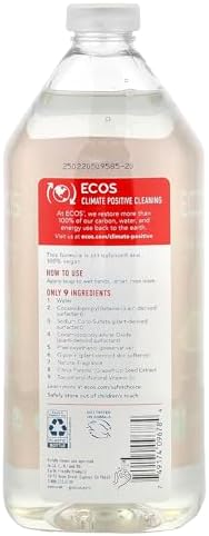 Earth Friendly Products Ecos Plant Powered Hand Soap Refill, Orange Blossom, 32 fl oz (946 ml)