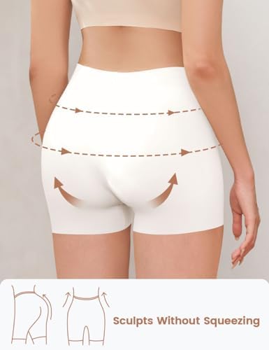 Womens Boyshort Panties Seamless Underwear High Waist Slip Shorts Tummy Control Briefs No Show Under Dress