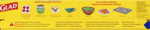 Glad Press'n Seal Plastic Food Wrap | 70 Square Foot | Roll | Pack of 2