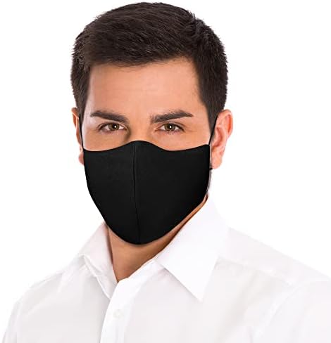 Washable Face Mask with Adjustable Ear Loops & Nose Wire - 3 Layers, Made in USA