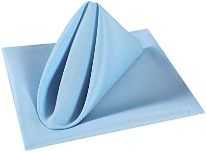 Cloth Napkins 20x20 inch Washable Polyester Dinner Napkins Soft Table Napkins for Wedding Party Dining Banquet(Blue Mist,50PCS)
