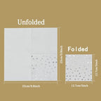 Silver Star Cocktail Napkins 100 Counts 2-Ply 5'' White and Silver Disposable Paper NapkinsPerfect for Birthday Party Supplies Wedding Bridal Shower Baby Shower Valentine's Day+?