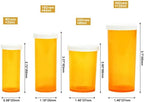 Medicine Bottles Snap Cap Prescription Vials, Easy Open Pill Organizers, Amber Empty with Plastic Caps (8 dram, 12pcs)