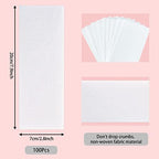 Wax Strips for Hair Removal, 300 Pieces 2.8 x 7.9 Inch Non Woven Waxing Strips Face Wax Paper Strips for Women Facial Body Arms Legs Hair Cleaning and Remover