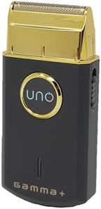 GAMMA+ Uno Mini-Sized Travel Cordless Mens Single Foil Shaver, Micro-USB Rechargeable for Shorter Facial Stubble, Black