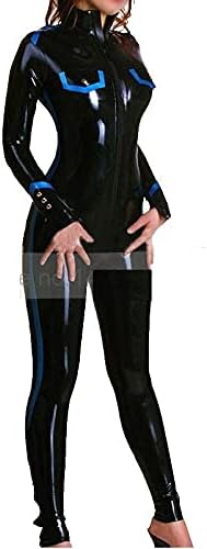 Women Rubber Latex Catsuit Ladies Jumpsuit