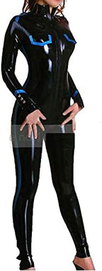 Women Rubber Latex Catsuit Ladies Jumpsuit