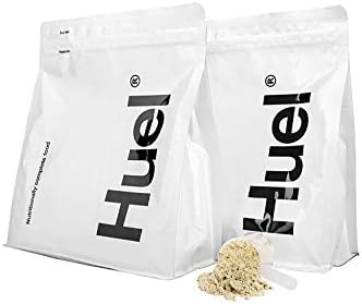Huel Vanilla Flavor Nutritionally Complete Food Powder - 100% Vegan Powdered Meal (2 Pouches - 7.7lb - 28 meals)