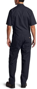 Dickies Men's Short Sleeve Coverall – Zipper Front Work Jumpsuit for Mechanics, Industrial Overall Uniform