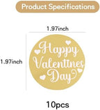 BEISHIDA 10pcs Happy Valentine's Day Cupcake Topper Heart Acrylic Cupcake Decoration Discs Mirror Sweet Love Cupcake Decors Happy Valentine's Day Party Supplies Wedding Anniversary Engagement