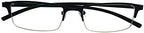 Half Rim Photochromic Reading Glasses Readers Black Gold Metallic Color Frames