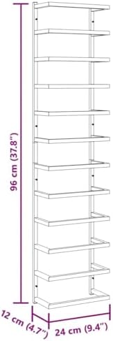 vidaXL Wall-Mounted Steel Towel Rack - Sturdy and Stable Towel Holder with Sleek Black Finish - Requires Assembly - Size: 9.4"x4.7"x37.8"
