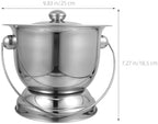 DOITOOL Stainless Steel Urinary Pot with Lid for Adults Portable Bedpan Chamber Pot for Elderly and Children Suitable for Home Hospital Camping