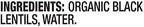 Westbrae Natural Organic Black Lentils, No Salt Added, 15 Ounce (Pack of 12)