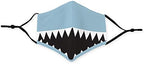WEDDINGSTAR 3-Ply Kid's Washable Cloth Face Mask Reusable and Adjustable with Filter Pocket