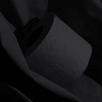 Renova Black Toilet Paper 3-Ply -Ideal for Decorating Your Home or Office - Pack of 6 Compact Rolls- 140 Sheets - Eco-label Certified - Dermatologically Tested - Septic Safe - Sustainable & Soft